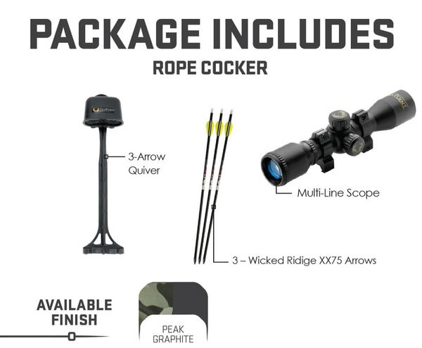 Wicked Ridge Blackhawk 360, Rope Cocker, Multi-Line Scope